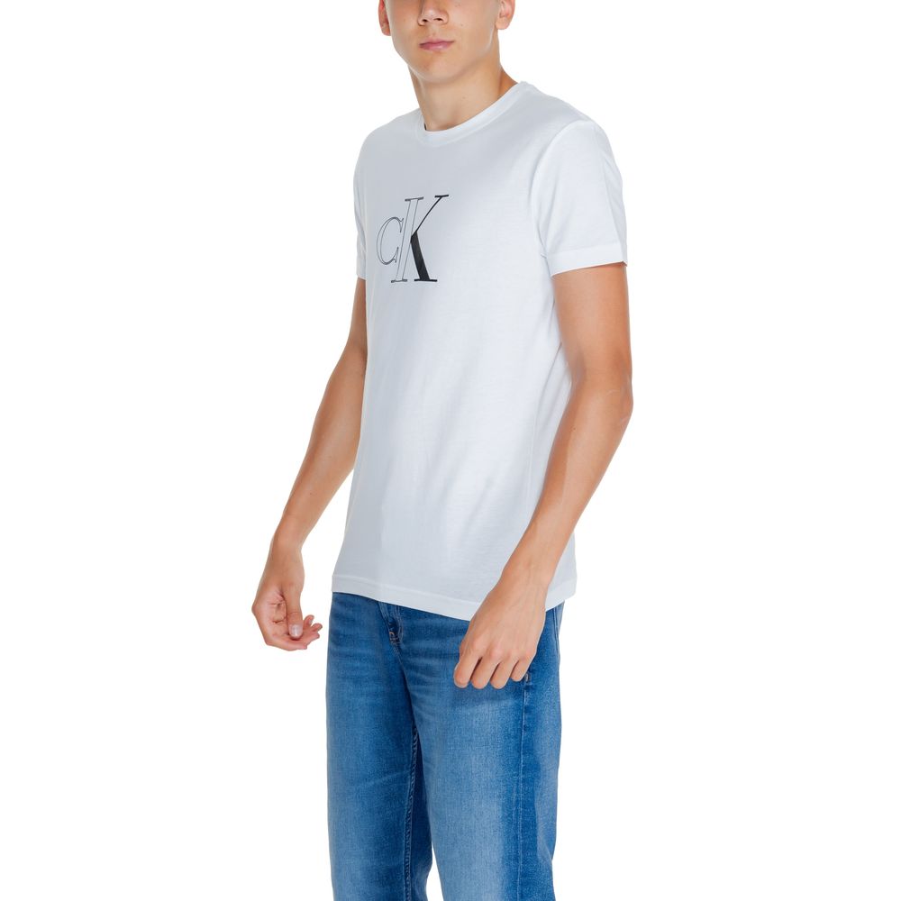 Calvin Klein Jeans White Cotton Rigenerato T-Shirt