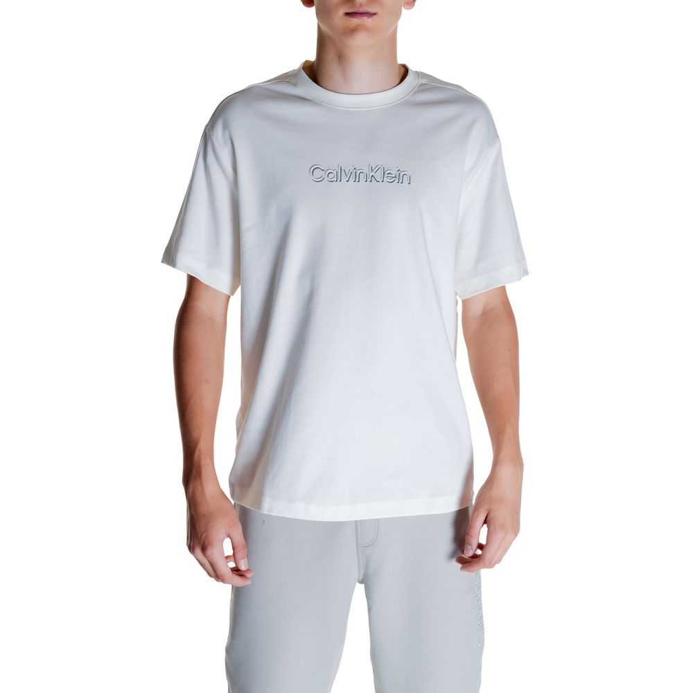 Calvin Klein Cream Cotton T-Shirt