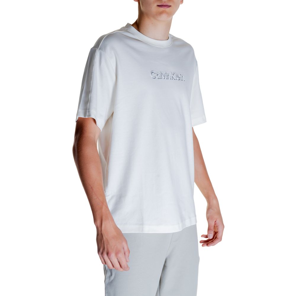 Calvin Klein Cream Cotton T-Shirt