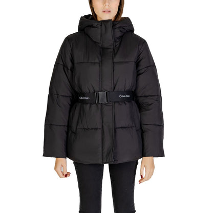 Calvin Klein Jeans Black Nylon Jackets & Coat