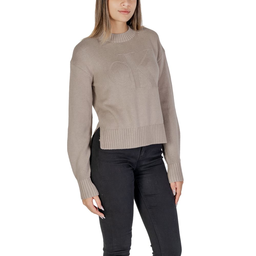 Calvin Klein Jeans Beige Organic Cotton Sweater