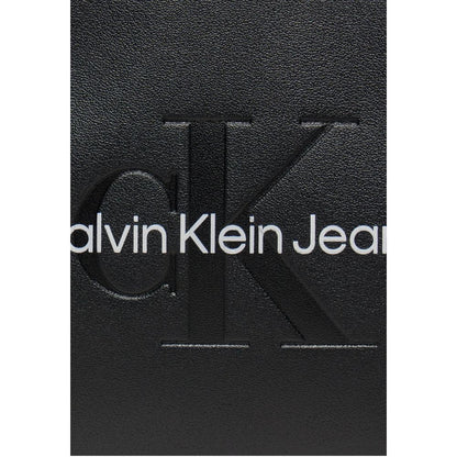 Calvin Klein Jeans Black Synthetic Leather Handbag