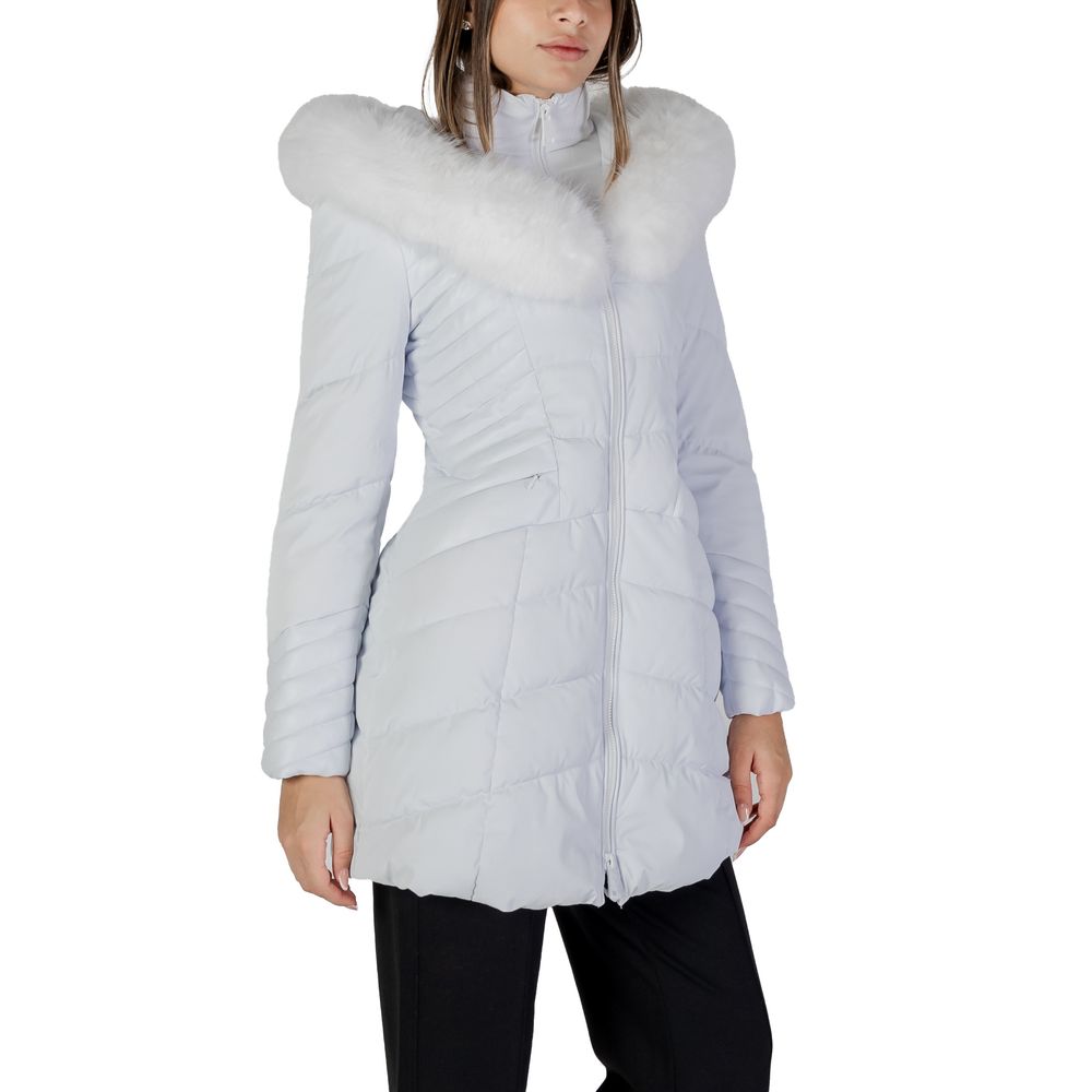 Guess White Polyethylene Jackets & Coat