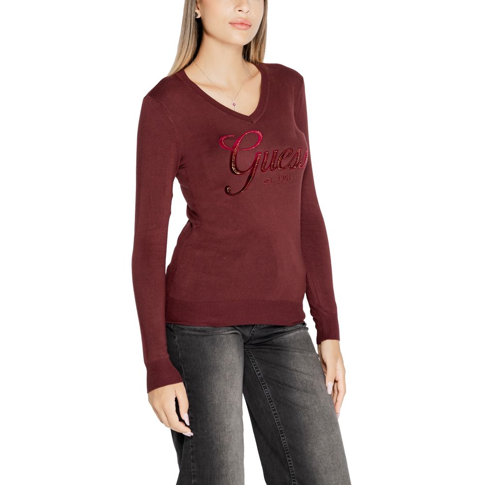 Guess Bordeaux Viscose Tops & T-Shirt