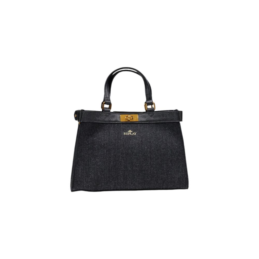 Replay Black Cotton Handbag