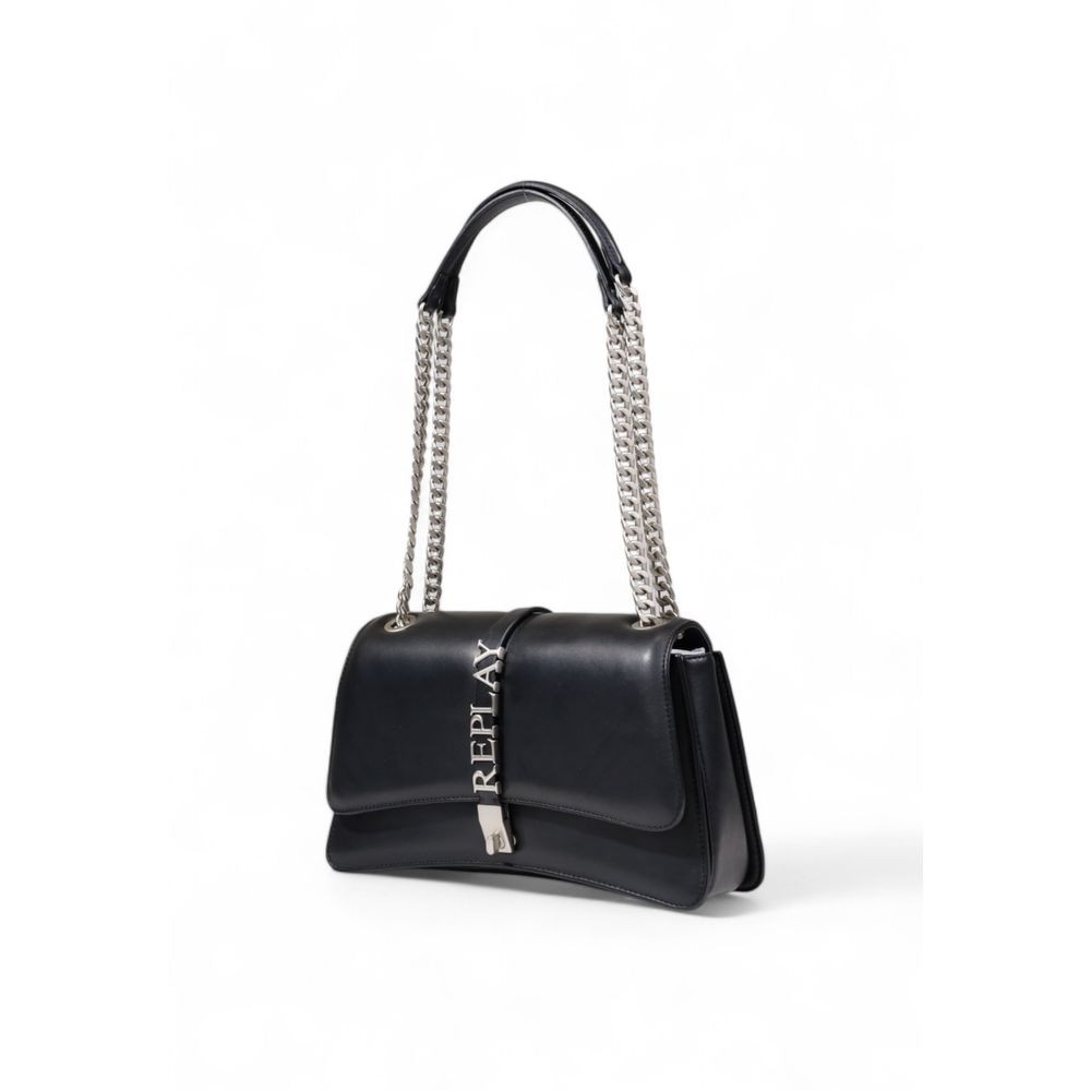 Replay Black Polyester Handbag