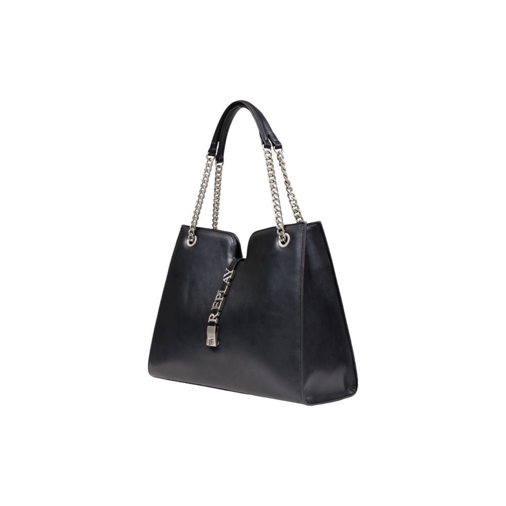 Replay Black Polyester Handbag