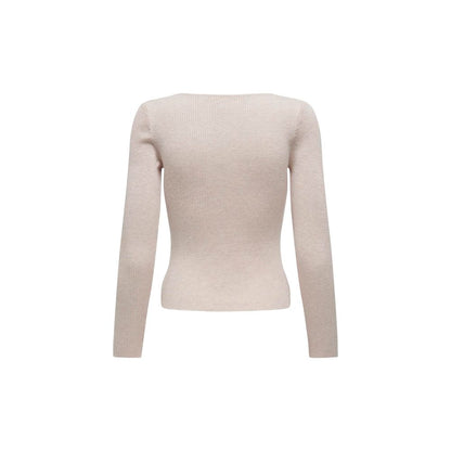 Only Beige Viscose Sweater