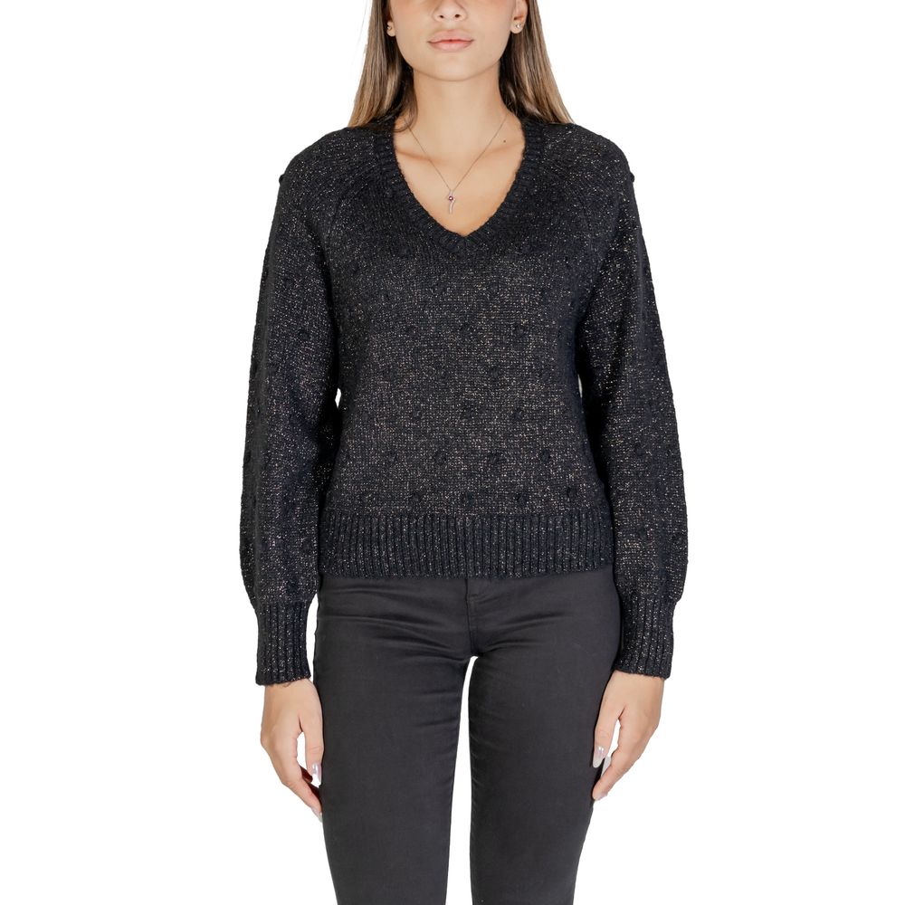 Vila Clothes Black Polyester Sweater