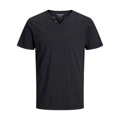 Jack Jones Black Flamed Cotton T-Shirt