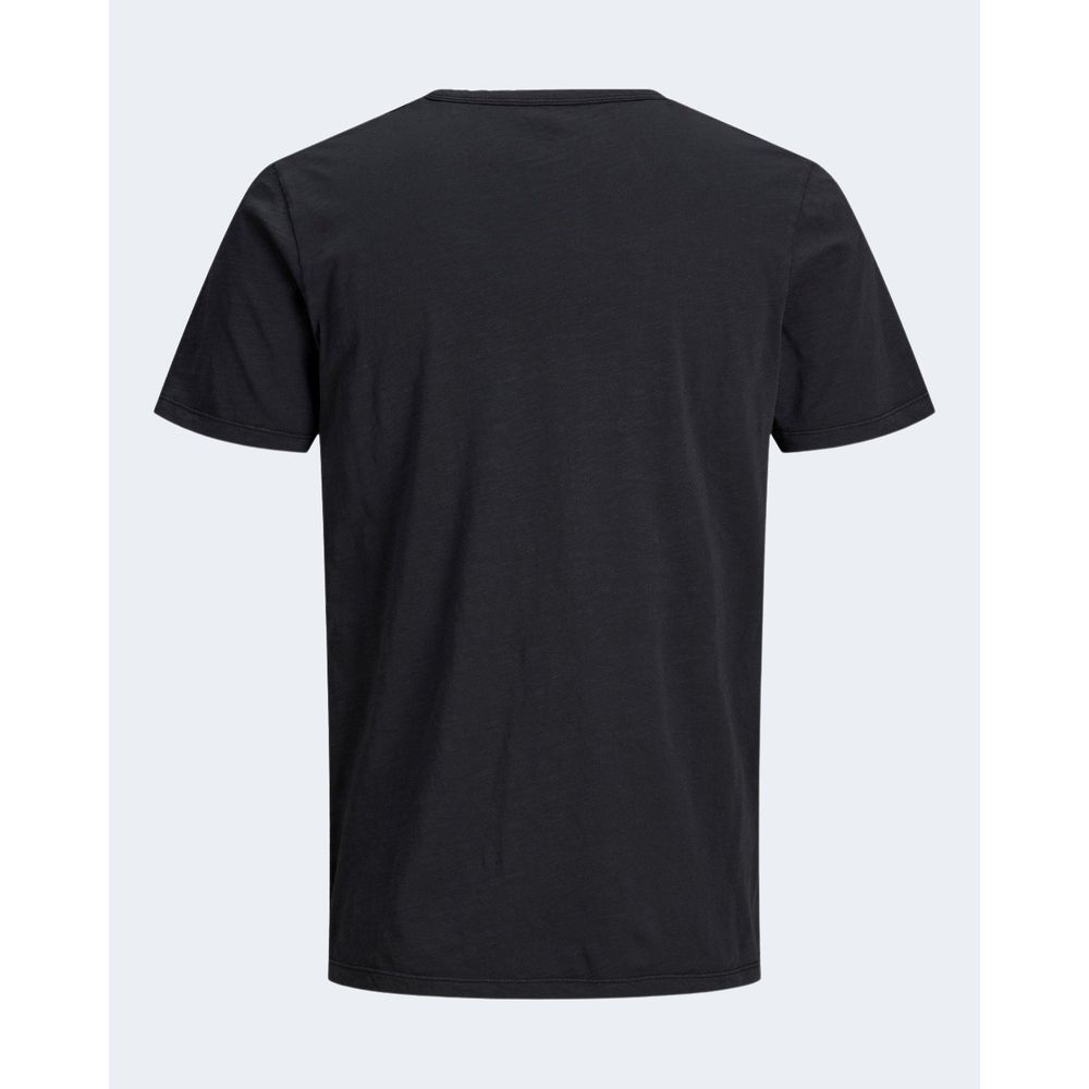 Jack Jones Black Flamed Cotton T-Shirt