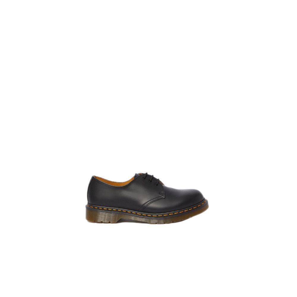 Dr. Martens Black Leather Flat Shoe