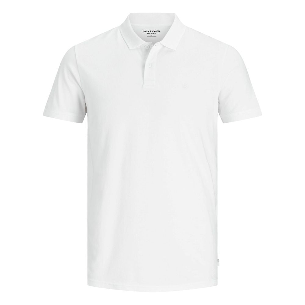 Jack Jones White Cotton Polo Shirt