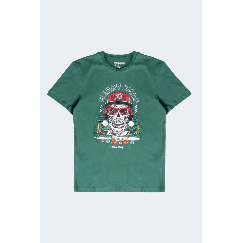 Jack Jones Green Cotton T-Shirt