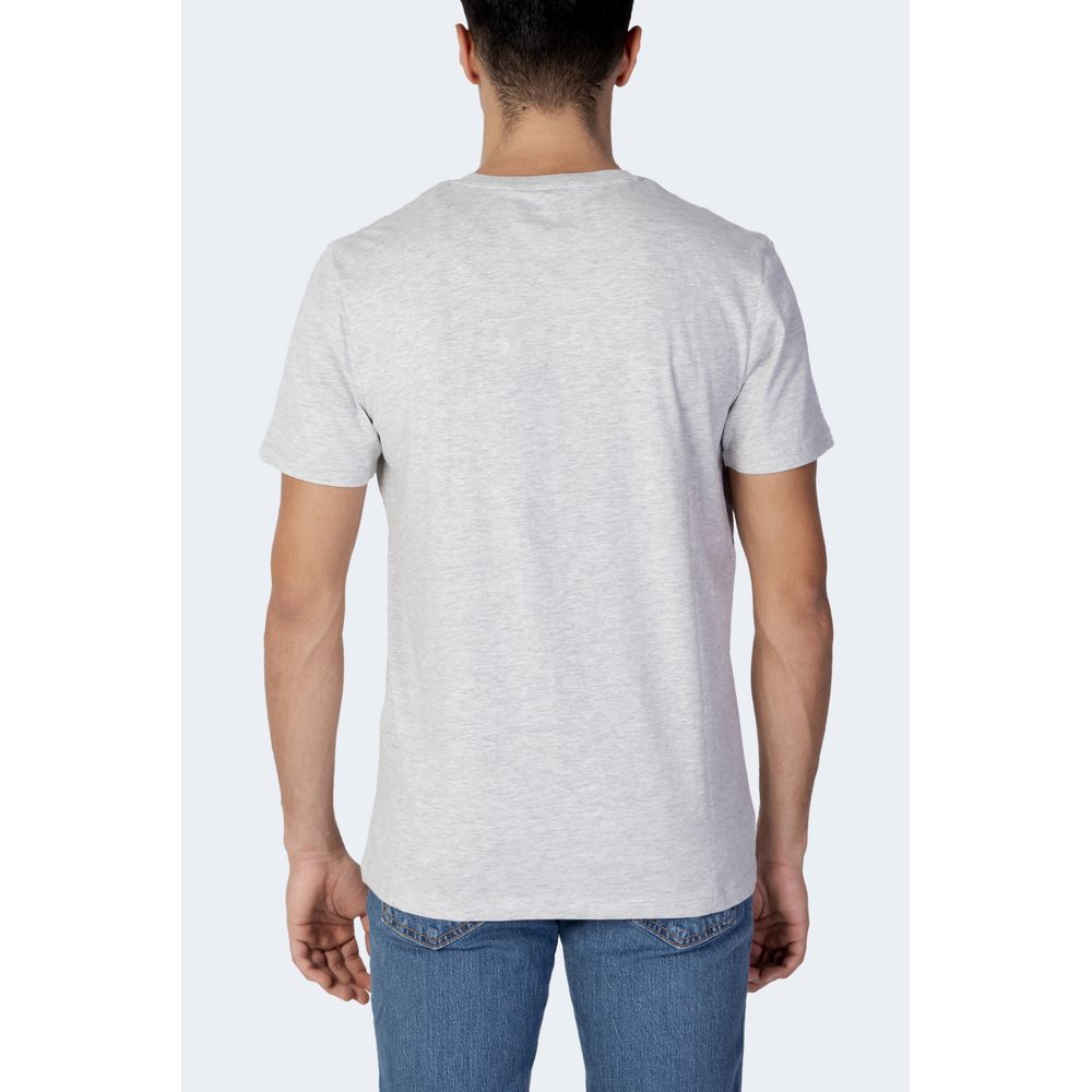 Jack Jones Gray Cotton T-Shirt