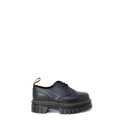 Dr. Martens Black Leather Flat Shoe