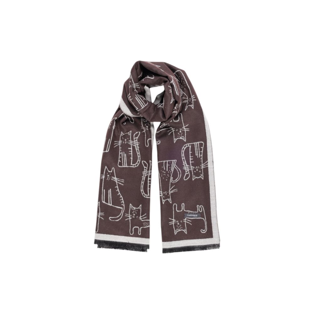 Sandro Ferrone Brown Viscose Scarf