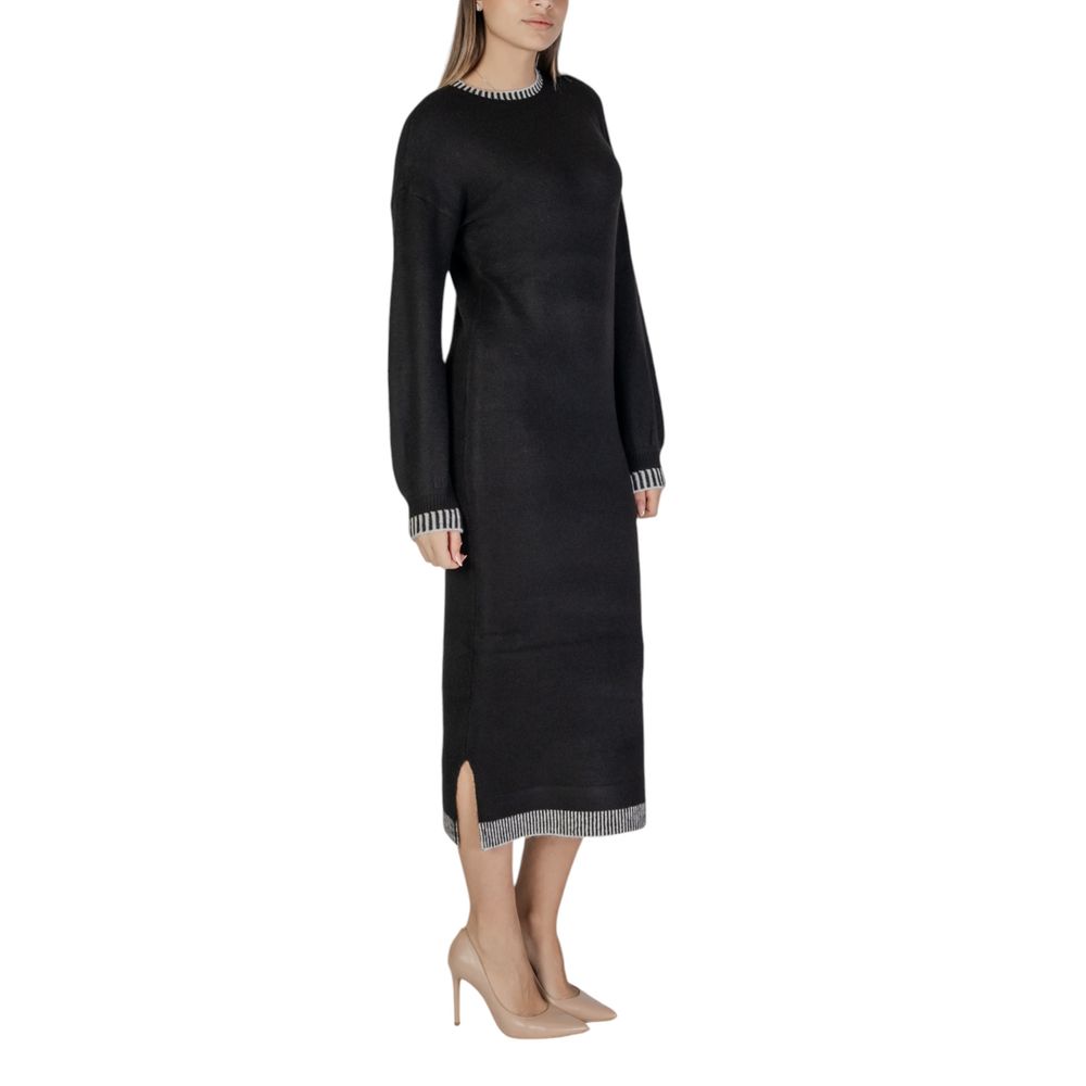 Vila Clothes Black Polyester Dress