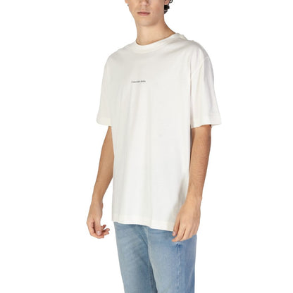 Calvin Klein Jeans Beige Cotton T-Shirt