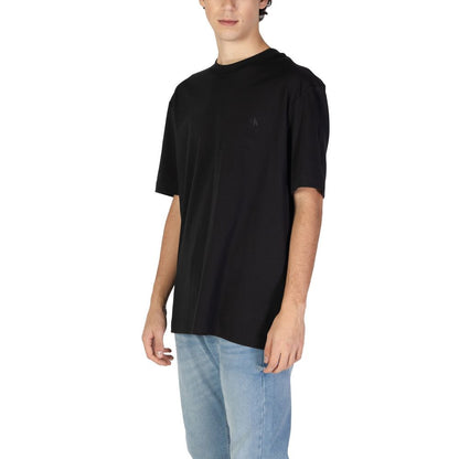 Calvin Klein Jeans Black Cotton Rigenerato T-Shirt