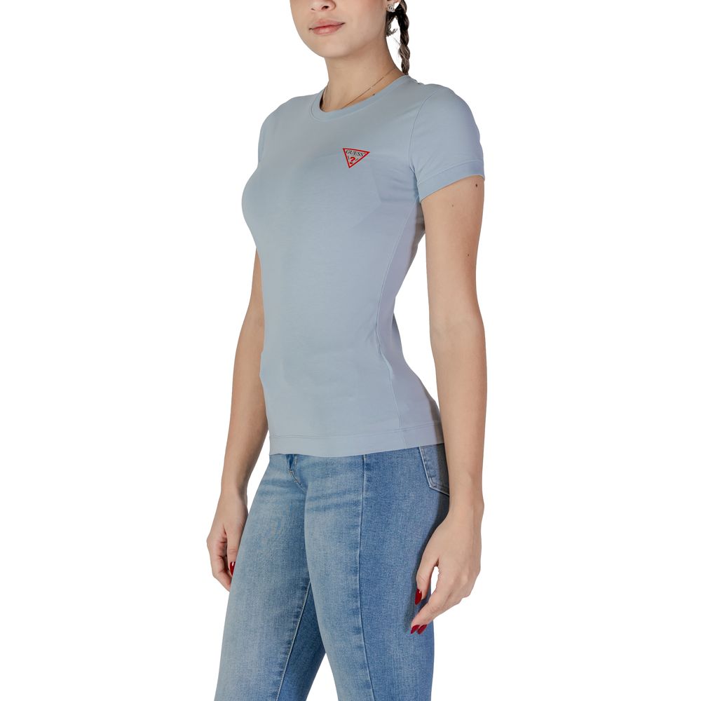 Guess Blue Cotton Tops & T-Shirt