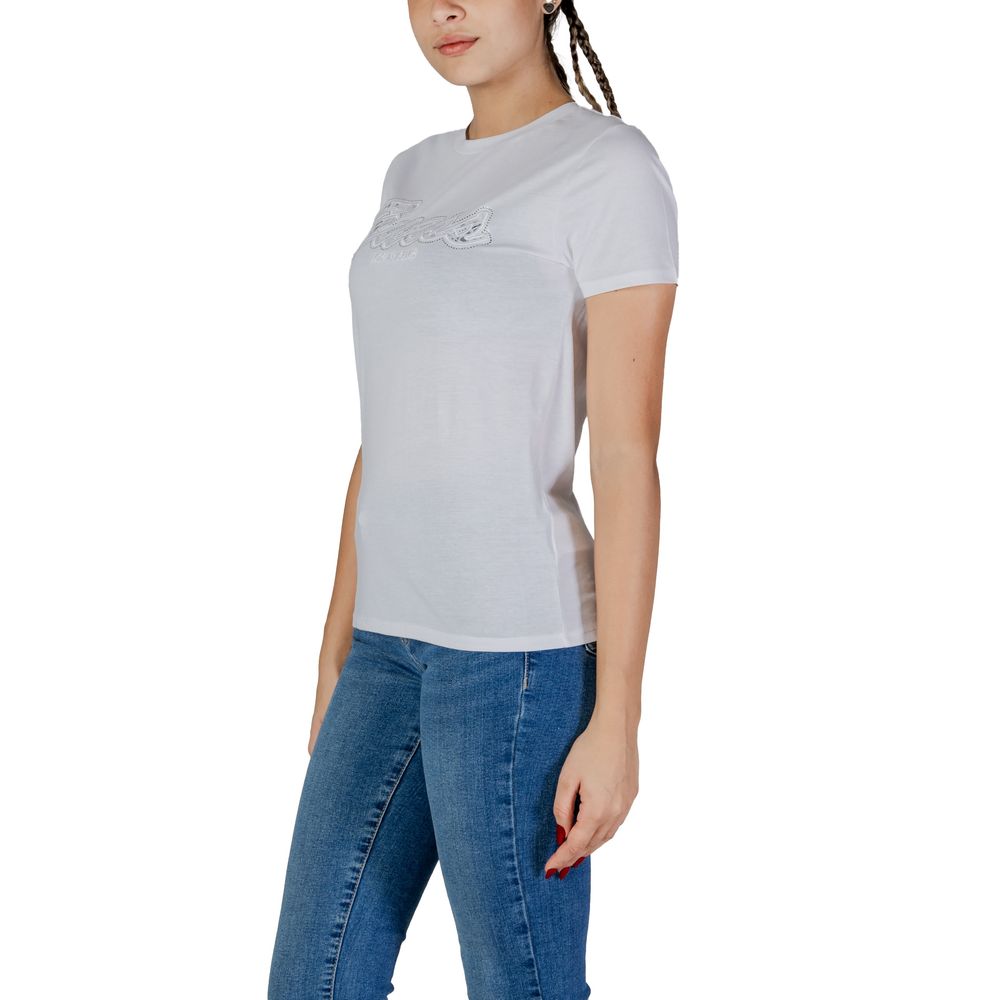 Guess White Cotton Tops & T-Shirt