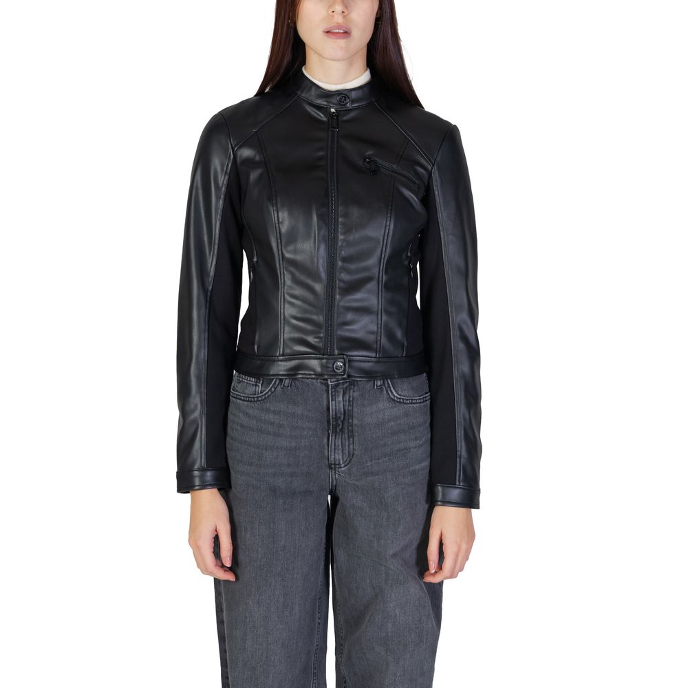 Guess Black Polyethylene Jackets & Coat