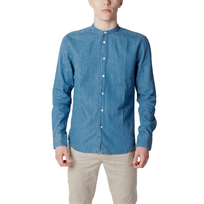 Peuterey Blue Cotton Shirt