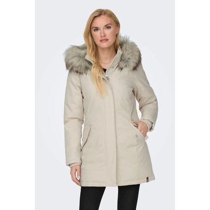 Only Beige Polyester Jackets & Coat