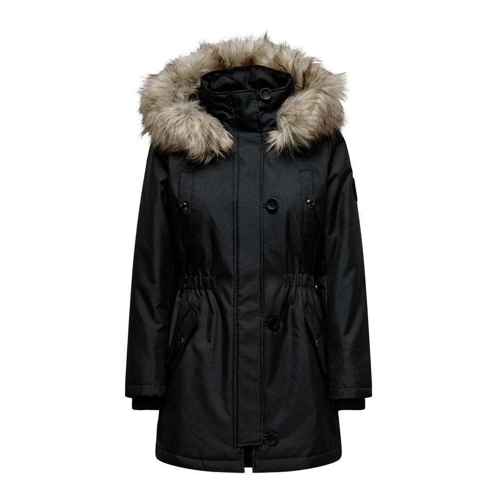 Only Black Polyester Jackets & Coat