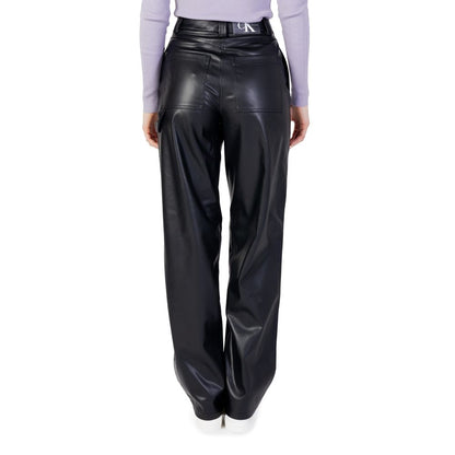 Calvin Klein Jeans Black Recycled Polyester Jeans & Pant