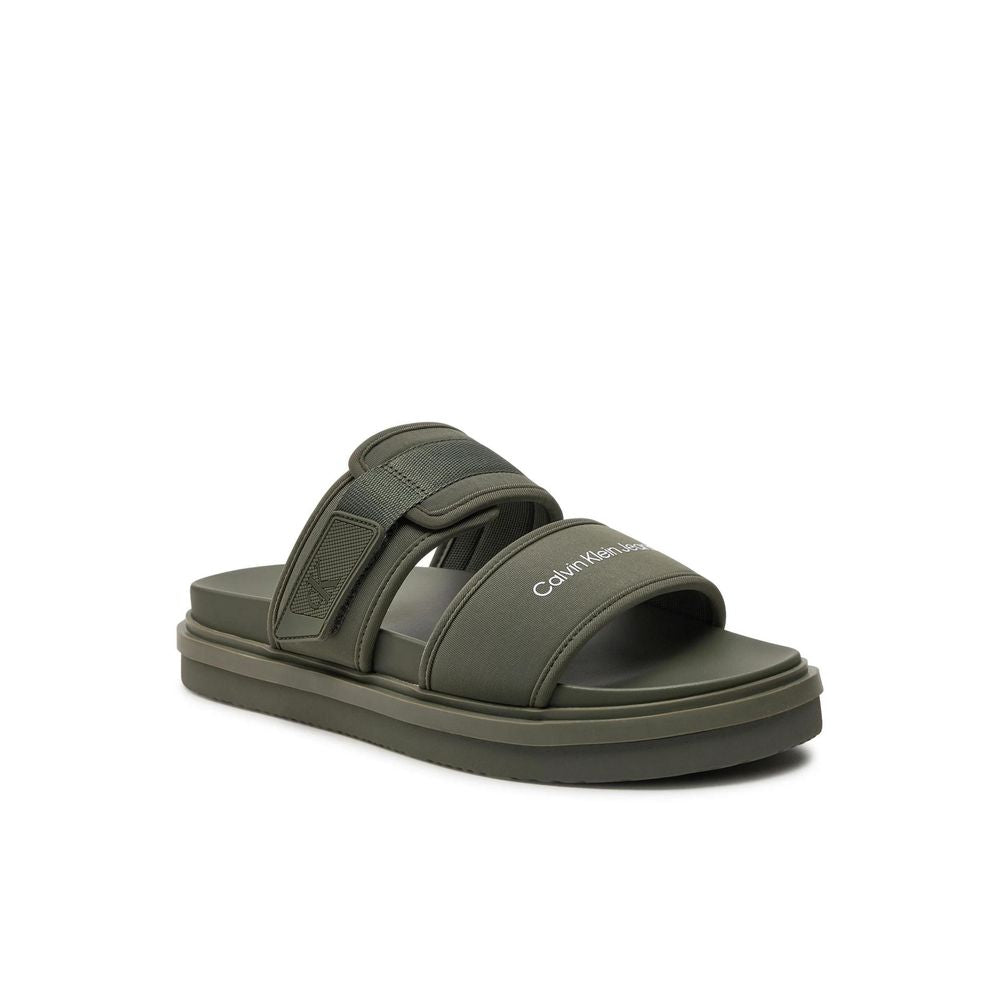 Calvin Klein Jeans Green Recycled Polyester Sandal