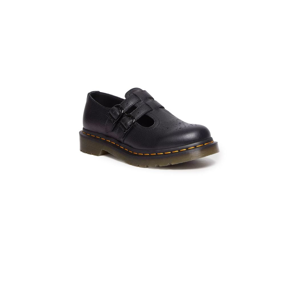 Dr. Martens Black Leather Flat Shoe