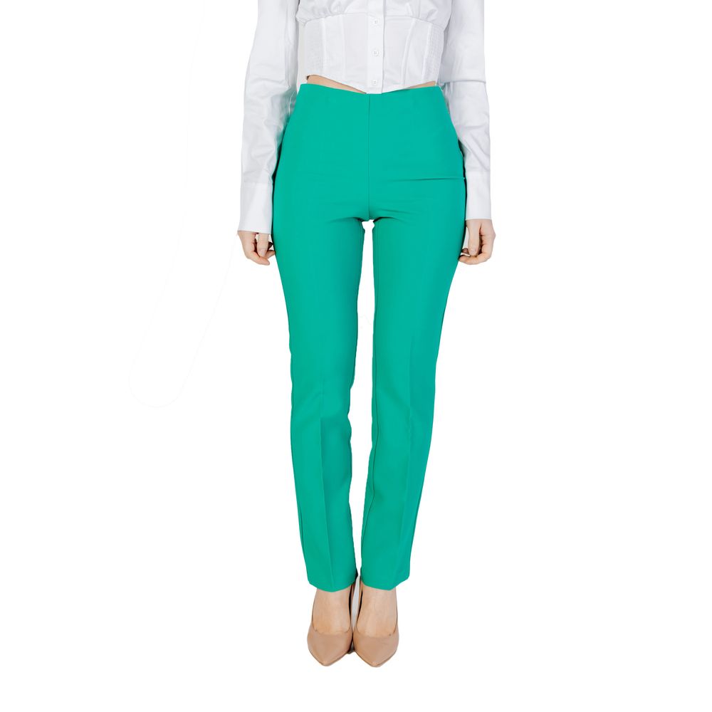 Sandro Ferrone Green Polyester Jeans & Pant