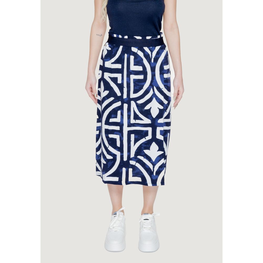 Street One Blue Viscose Skirt