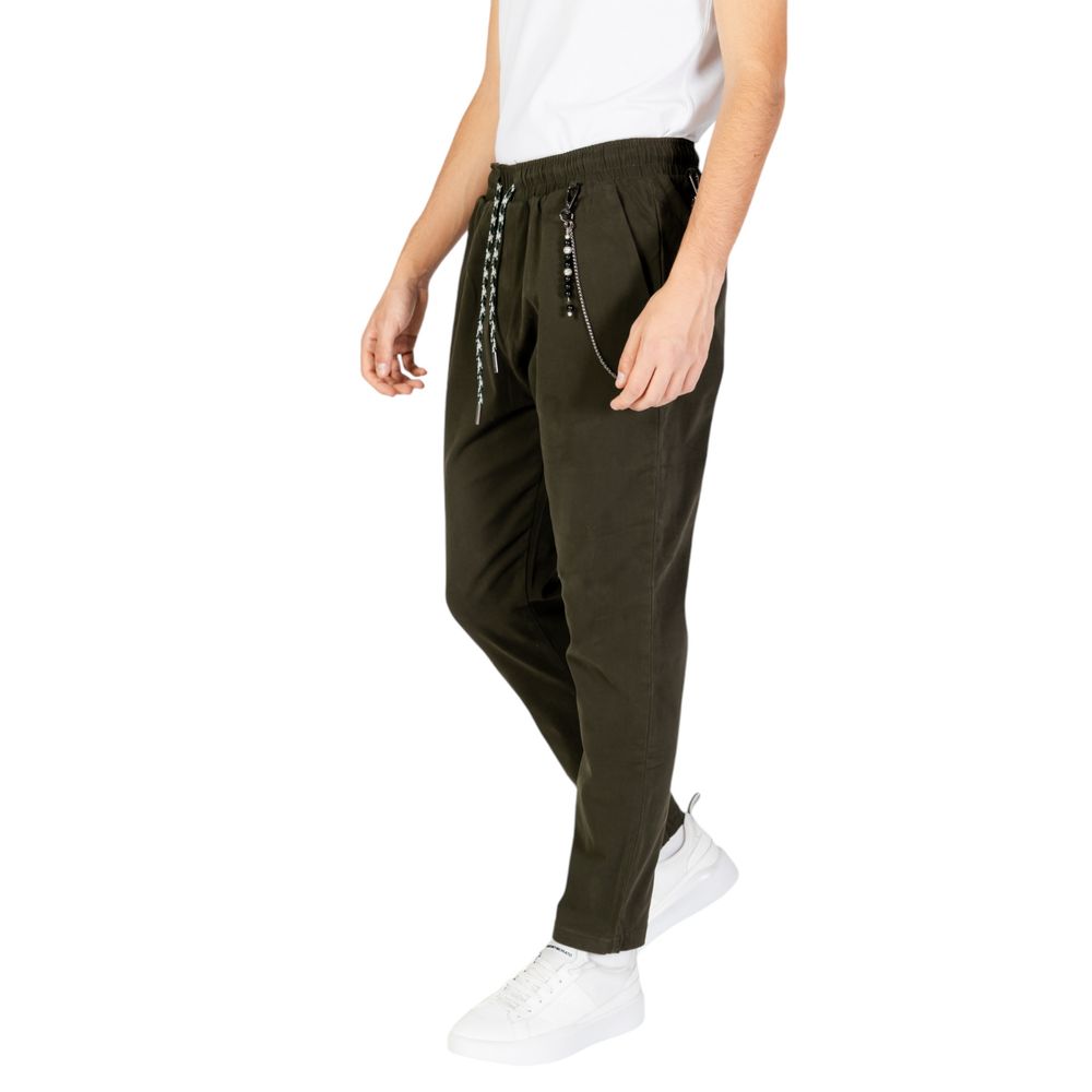 Gianni Lupo Green Cotton Jeans & Pant