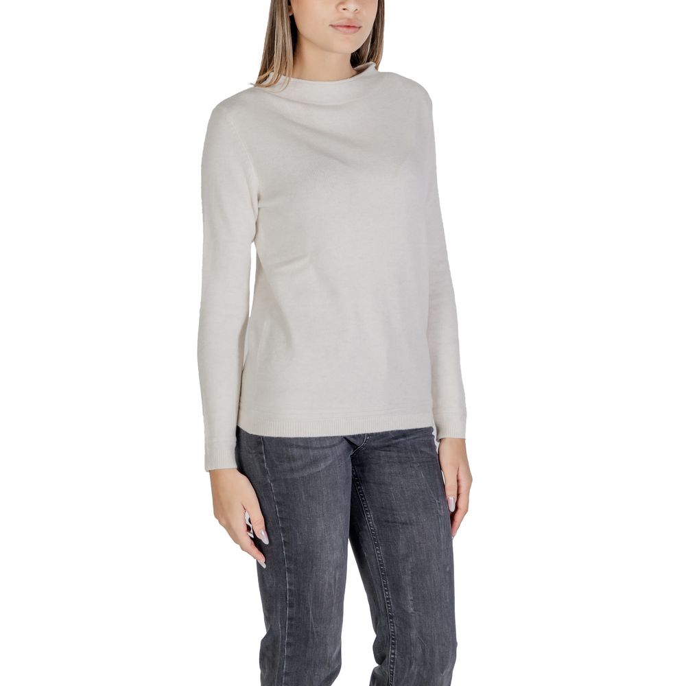 Street One Cream Polyester Sweater