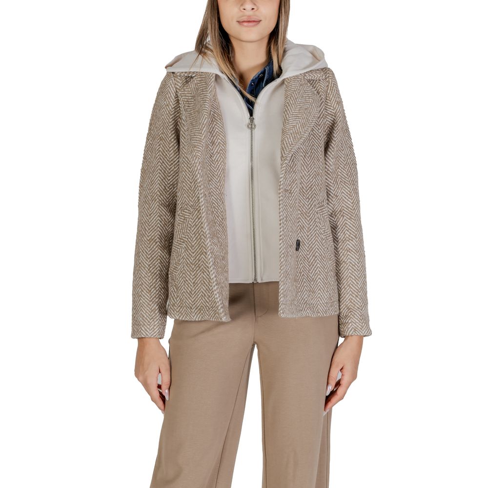 Street One Beige Polyester Jackets & Coat