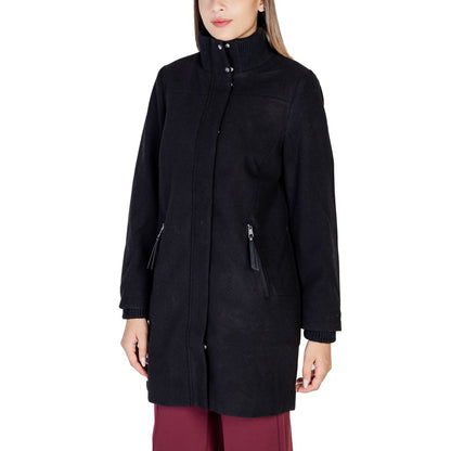 Street One Black Polyester Jackets & Coat