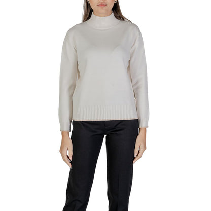 Street One Cream Polyester Sweater