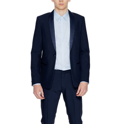 Antony Morato Blue Polyester Suit