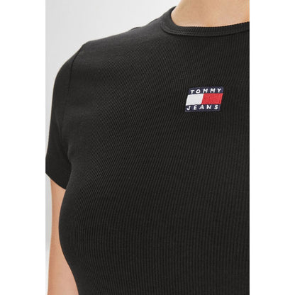 Tommy Hilfiger Jeans Black Cotton Tops & T-Shirt