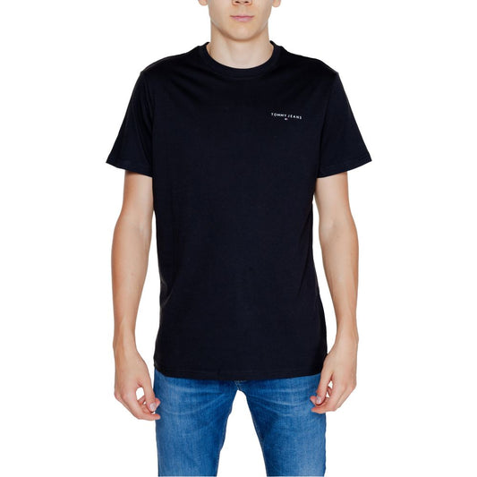 Tommy Hilfiger Jeans Black Cotton Rigenerato T-Shirt