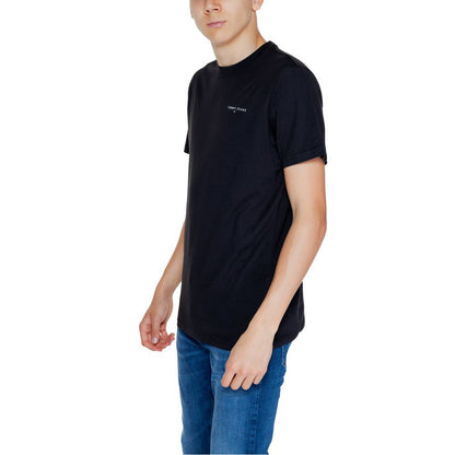 Tommy Hilfiger Jeans Black Cotton Rigenerato T-Shirt