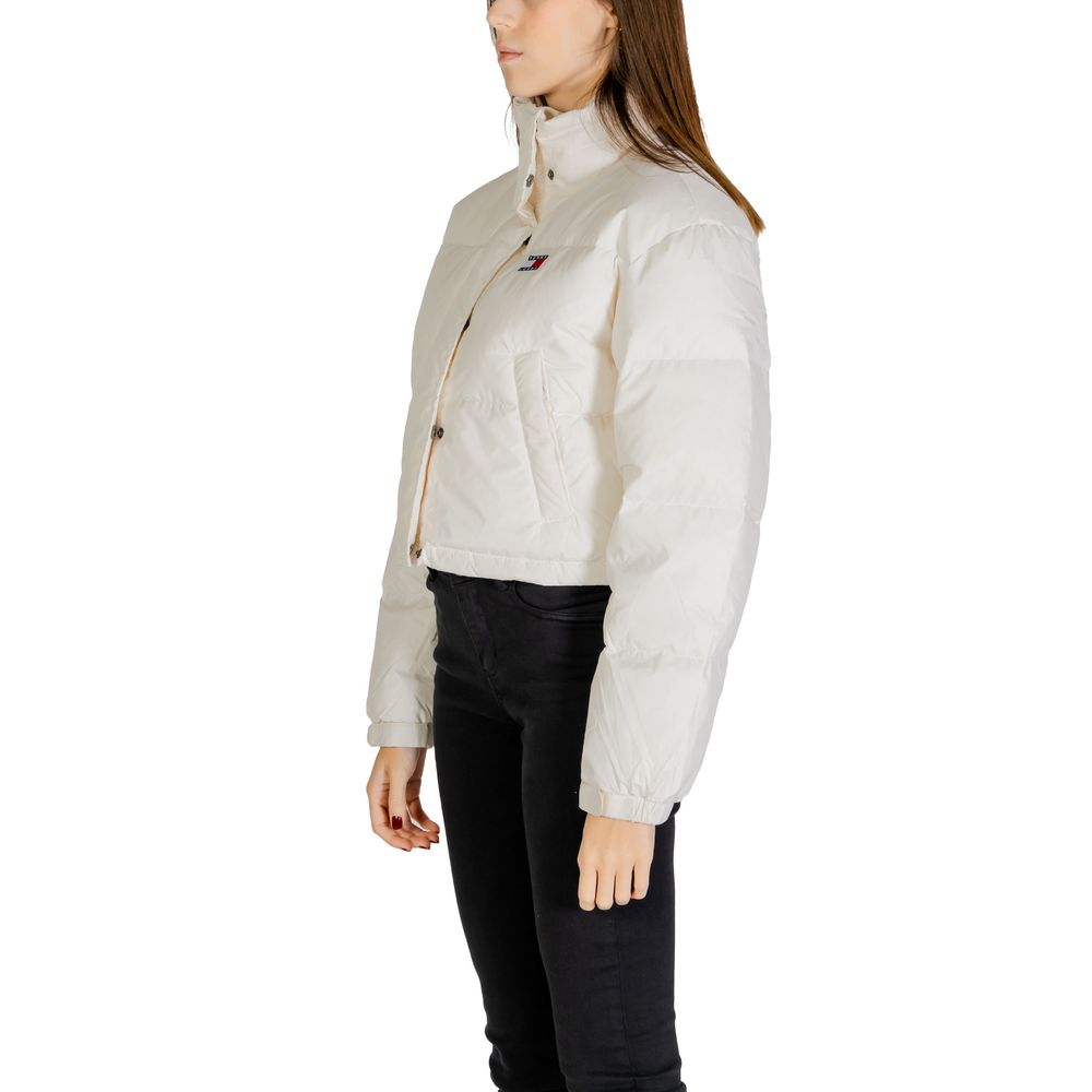 Tommy Hilfiger Jeans Cream Recycled Polyester Jackets & Coat