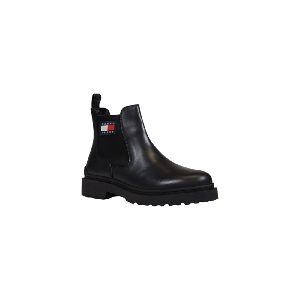 Tommy Hilfiger Jeans Black Leather Boot