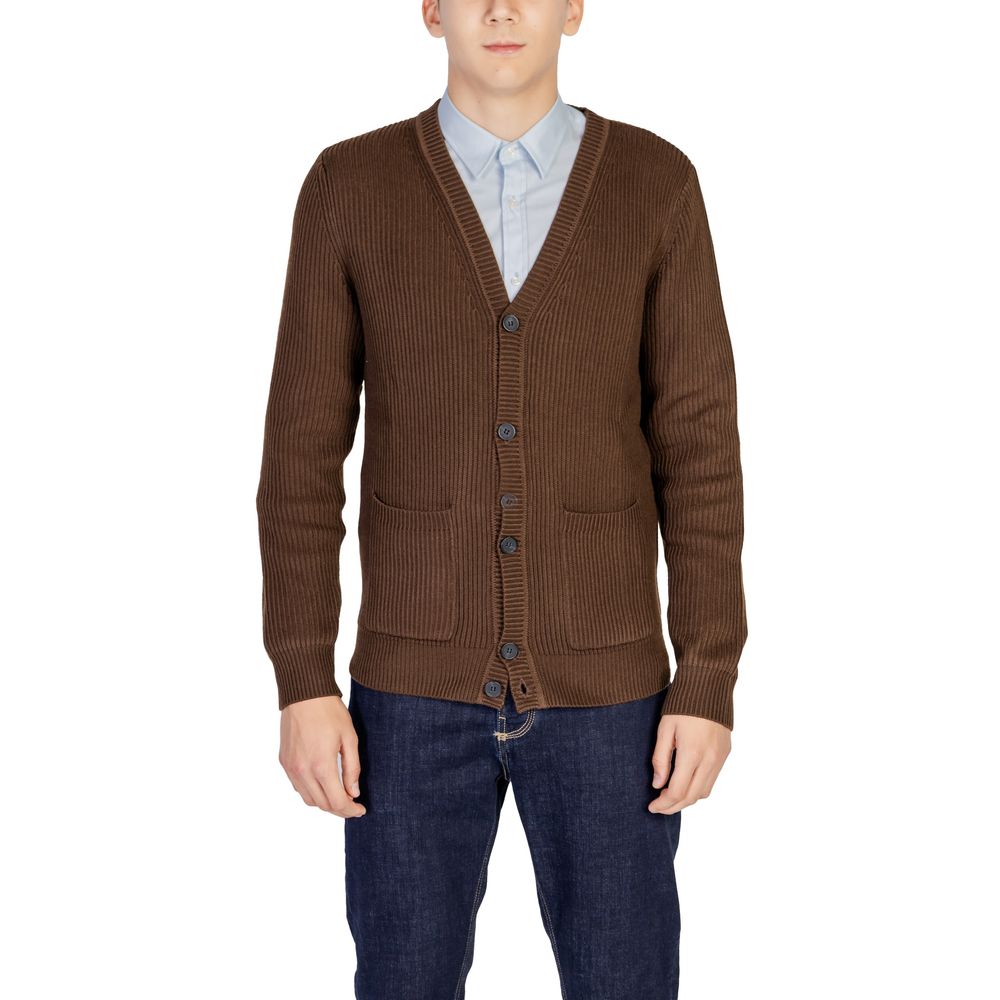 Antony Morato Brown Polyester Cardigan