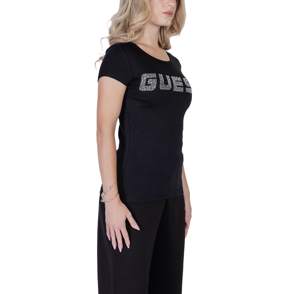 Guess Active Black Cotton Tops & T-Shirt