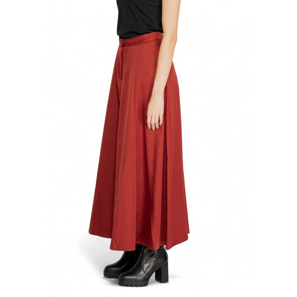 Vero Moda Red Polyester Skirt