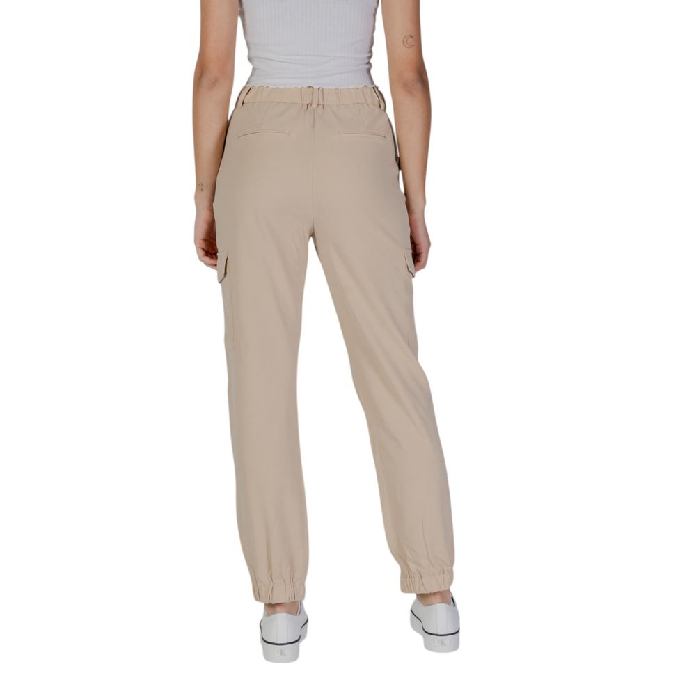 B.Young Beige Polyester Jeans & Pant